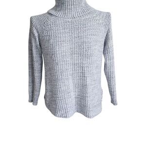 It's Our Time Gray Ribbed Turtleneck Sweater – Size XS – Soft Knit
